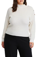 Estelle Clovelly Button Mock Neck Sweater at Nordstrom,