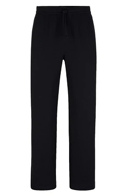 BOSS Waffle Cotton Blend Pajama Pants Black at Nordstrom,