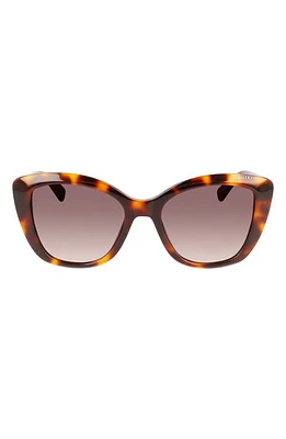 Longchamp Roseau 54mm Butterfly Sunglasses in Havana at Nordstrom