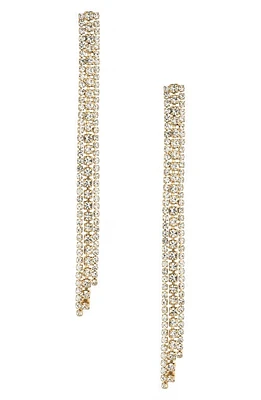 Ettika Triple Crystal Chain Drop Earrings in Gold at Nordstrom