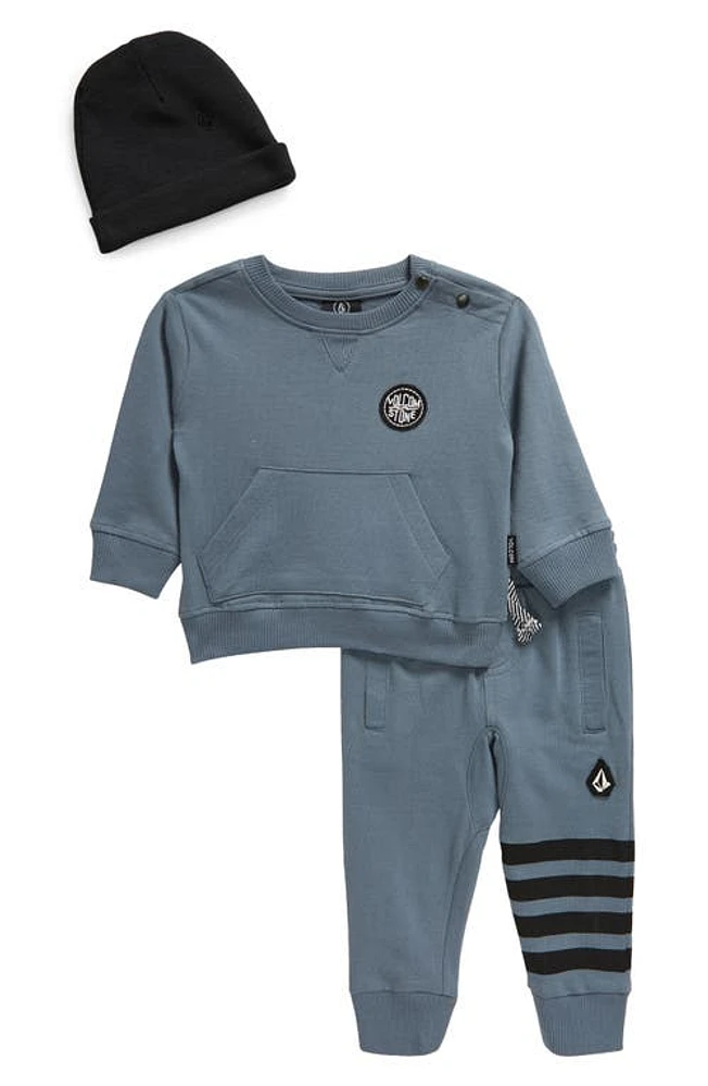 Volcom Sweatshirt, Joggers & Hat Set Caspian Sea at Nordstrom,