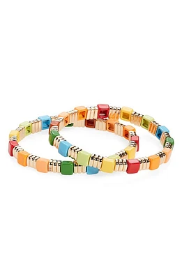 ROXANNE ASSOULIN Sangria Set of 2 Bracelets in Rainbow at Nordstrom