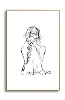 Deny Designs The Chloe Framed Art Print in Golden Tones at Nordstrom