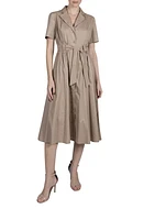 Julia Jordan Tie Waist Poplin Shirtdress Sand at Nordstrom,