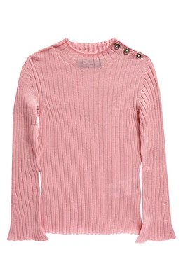 Versace Kids' Rib Virgin Wool Sweater Rose at Nordstrom,