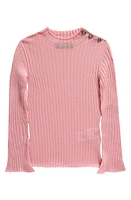 Versace Kids' Rib Virgin Wool Sweater Rose at Nordstrom,