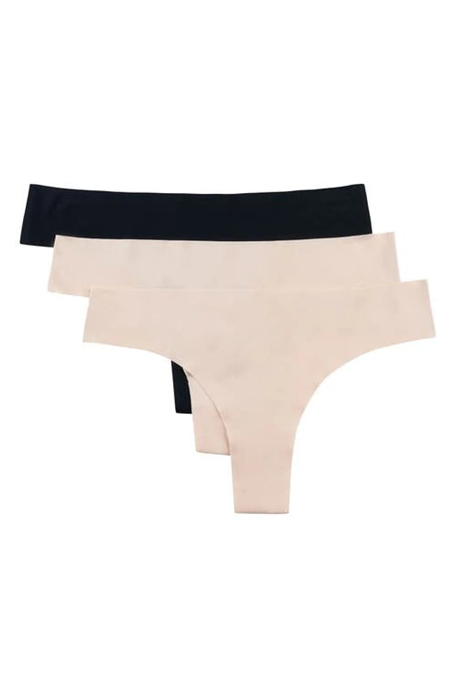 Uwila Warrior VIP Assorted 3-Pack Thongs Smoke Grey And Black at Nordstrom,