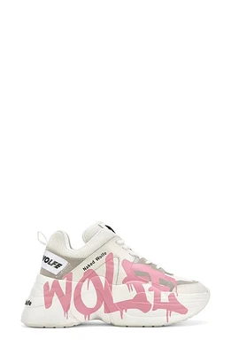 NAKED WOLFE Track Logo Chunky Platform Sneaker Baby Pink at Nordstrom,