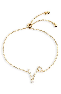 Sterling Forever Zodiac Bracelet in Gold Pisces at Nordstrom