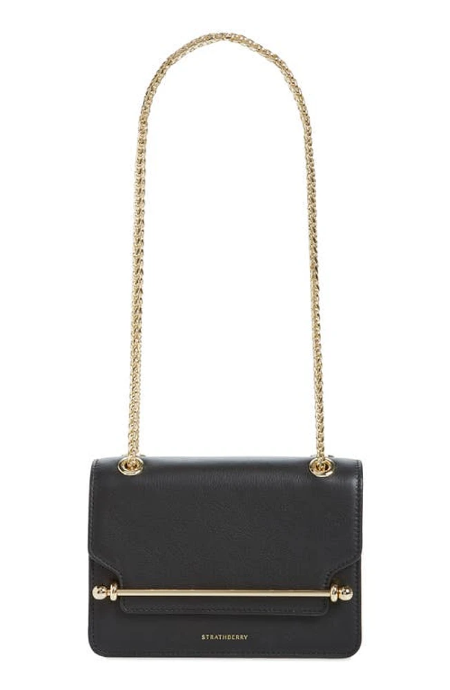 Strathberry Mini East/West Leather Crossbody Bag in Black at Nordstrom