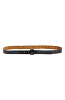 Ada Iris Leather Belt in Black Croco at Nordstrom