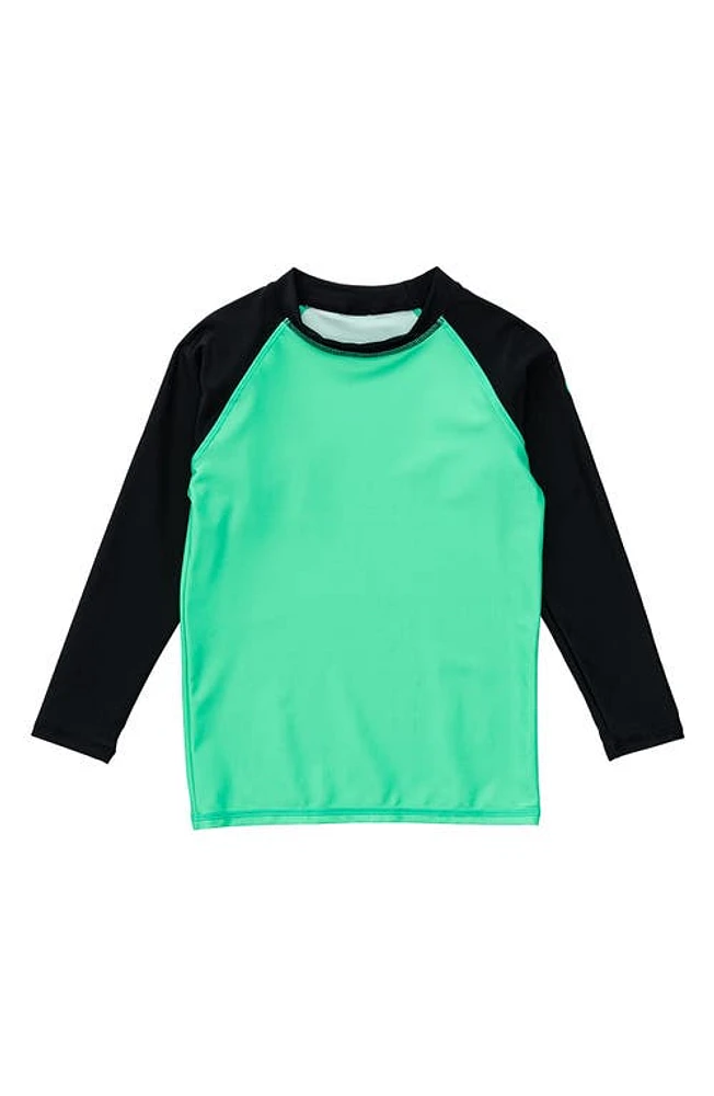 Snapper Rock Kids' Colorblock Long Sleeve Rashguard Top at Nordstrom,