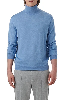 Bugatchi Merino Wool Turtleneck Air Blue at Nordstrom,