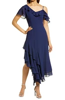 Shani Chiffon One-Shouder Dress Navy at Nordstrom,