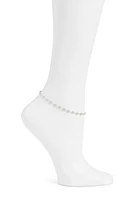 SHYMI Bezel Set Cubic Zirconia Anklet in Silver at Nordstrom