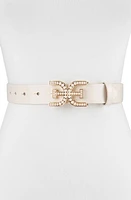 Sam Edelman Imitation Pearl Logo Plaque Belt at Nordstrom,