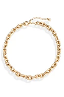 Open Edit Faceted Chain Link Necklace in Gold at Nordstrom