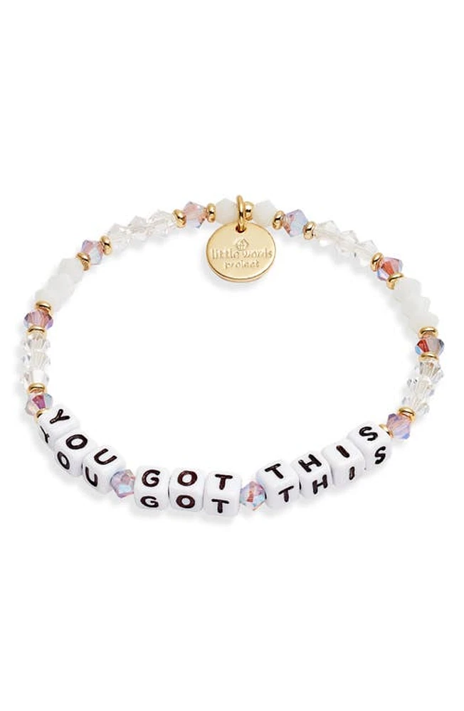 Little Words Project You Got This Stretch Bracelet in Multi/White at Nordstrom