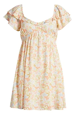 Billabong Enchant Me Floral Minidress Salt Crystal at Nordstrom,