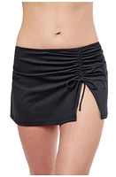 Profile By Gottex Tutti Frutti Side Slit Skirt Swim Bottom Black at Nordstrom,