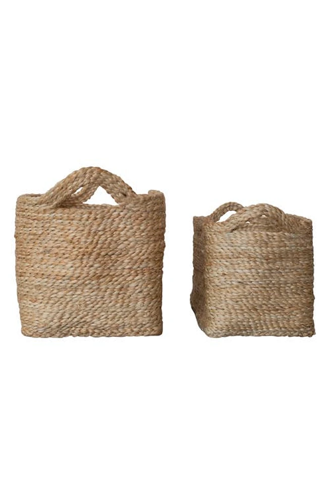 Will & Atlas Set of 2 Rectangular Jute Tray Baskets in Natural at Nordstrom