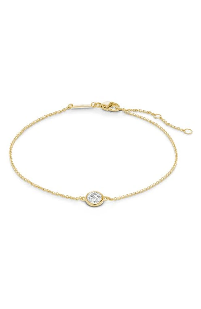 LIGHTBOX 14K Gold Lab Grown Diamond Bezel Station Bracelet in White/14Y at Nordstrom