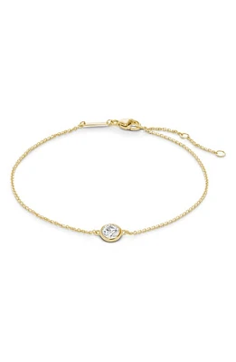 LIGHTBOX 14K Gold Lab Grown Diamond Bezel Station Bracelet in White/14Y at Nordstrom