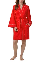 BedHead Pajamas Heart Dot Stretch Organic Cotton Jersey Robe Tiny Hearts at Nordstrom,