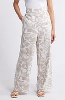 halogen(r) Wide Leg Linen Blend Pants at Nordstrom