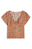 Madewell Amari Twist Detail Top Sunset Haze at Nordstrom,