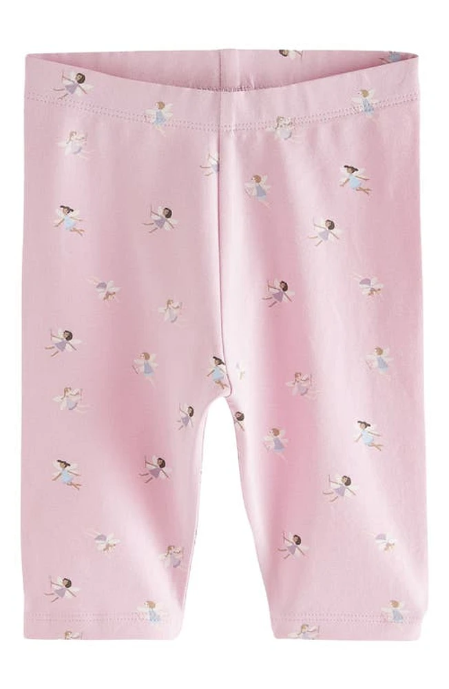 NEXT Kids' Print Stretch Cotton Crop Legging Pink at Nordstrom,