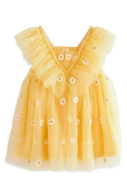 NEXT Kids' Daisy Mesh Dress Yellow at Nordstrom,