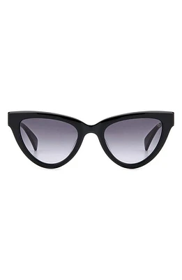 rag & bone 52mm Cat Eye Sunglasses in Black/Grey Shaded at Nordstrom