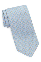 FERRAGAMO Soccer Ball Print Silk Tie in Azzurro at Nordstrom