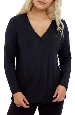 Ingrid & Isabel Cross Front Maternity Nursing Top Black at Nordstrom,