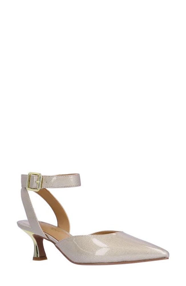 J. Reneé Tamsin Ankle Strap Pointed Toe Pump Taupe at Nordstrom,