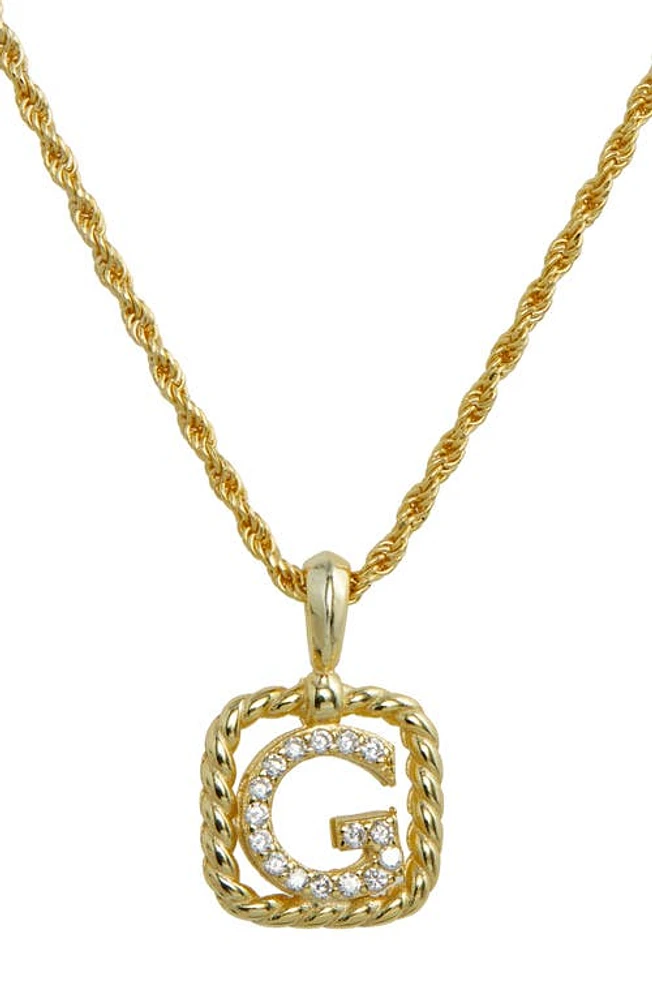 SAVVY CIE JEWELS Initial Pendant Necklace in Yellow- at Nordstrom