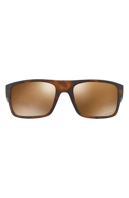 Oakley Drop Point 61mm Prizm Polarized Rectangular Sunglasses in Brown at Nordstrom