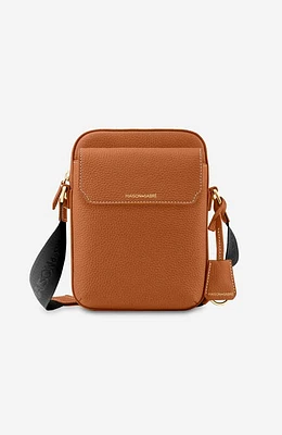 MAISON de SABRÉ Small Leather Messenger Bag in Pecan Brown at Nordstrom