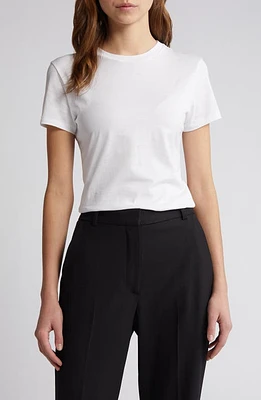 Theory Tiny Apex Organic Pima Cotton T-Shirt White at Nordstrom,