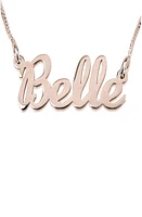 MELANIE MARIE Personalized Nameplate Necklace in Rose Gold Plated at Nordstrom