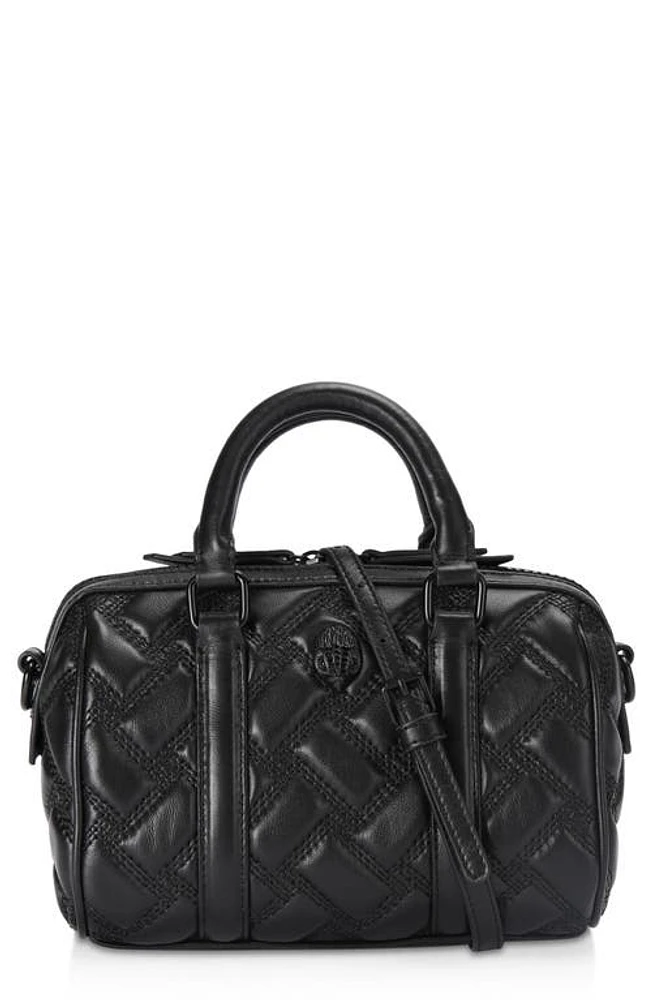 Kurt Geiger London Kensington Boston Drench Quilted Leather Crossbody Bag in Black at Nordstrom