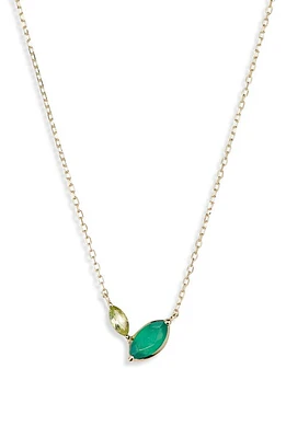 Bony Levy 14K Gold Agate & Peridot Pendant Necklace in 14K Yellow Gold at Nordstrom, Size 18