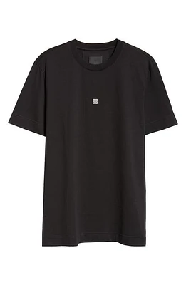 Givenchy Slim Fit 4G Embroidered Cotton T-Shirt Black at Nordstrom,