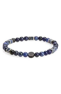 Caputo & Co. Men's Square Beaded Stretch Bracelet in Sodalite at Nordstrom