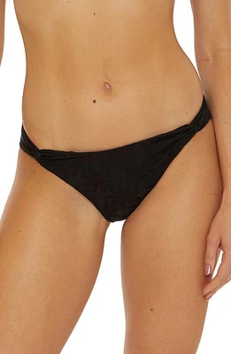 Trina Turk Joplin Jacquard Hipster Bikini Bottoms Black at Nordstrom,