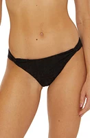 Trina Turk Joplin Jacquard Hipster Bikini Bottoms Black at Nordstrom,