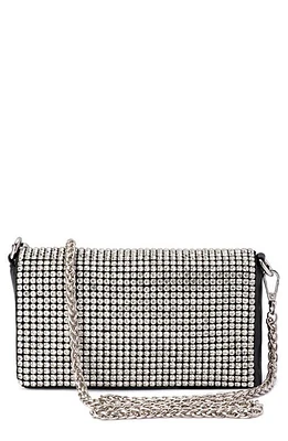 Olga Berg Laura Crystal Convertible Shoulder Bag in Black at Nordstrom