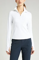 zella Replay Piqué Quarter Zip Top at Nordstrom,