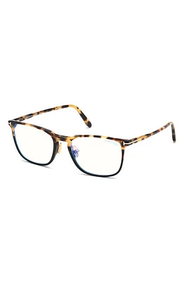 TOM FORD 53mm Blue Light Blocking Glasses in Havana/Other/Blue Block Lens at Nordstrom